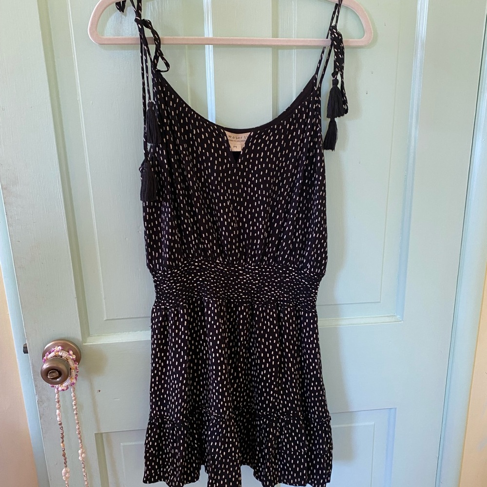 Black and white mini dress for summer fun/happy hour socials